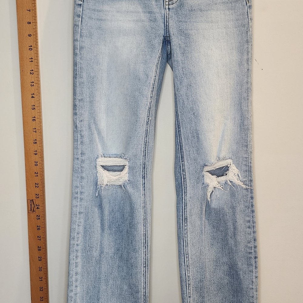 Flying Monkey Distressed Light Blue Kids Jeans